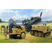 32533 1/48 Немецкий SdKfz Автоцистерна наземного электропитания и полугусеничный мотоциклетный тягач сборная модель