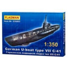FLAGMAN 235003 сборная модель Германская подводная лодка тип VII C/41 масштаб 1/350
