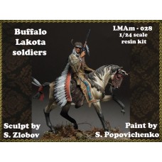 LMAm75-028 Сборная миниатюра из смолы Buffalo Lakota soldiers