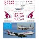 747800-04 Лазерная декаль для модели самолета Boeing 747-800 Qatar/Qatar cargo масштаб 1/144
