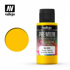 62003 Краска Vallejo Premium Airbrush Color Basik yellow (Основной Желтый Цвет)