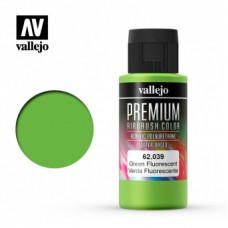 62039 Краска Vallejo Premium Airbrush Color Fluorescent Green (Флуоресцентный Зеленый)